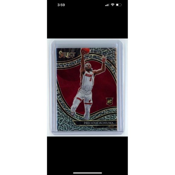 Precious Achiuwa rookie card 2020-21 Panini Select courtside elephant prizm RC
